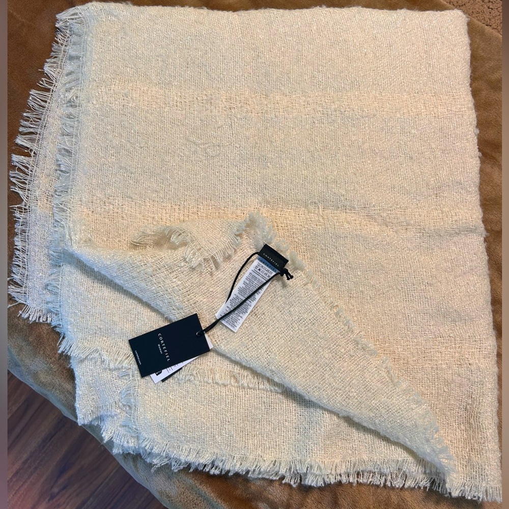 Winter white with silver notes scarf